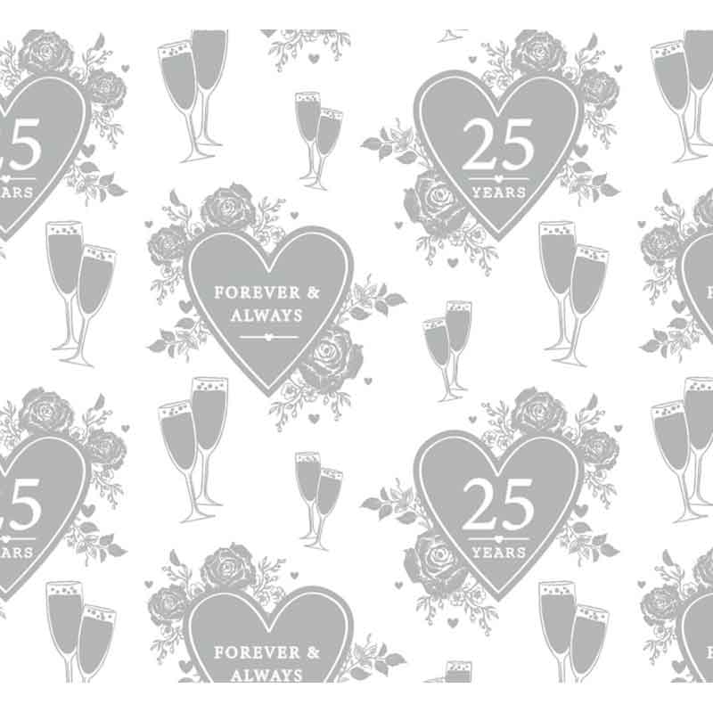 2 Sheet 2 Tag Wrap - 25th Anniversary