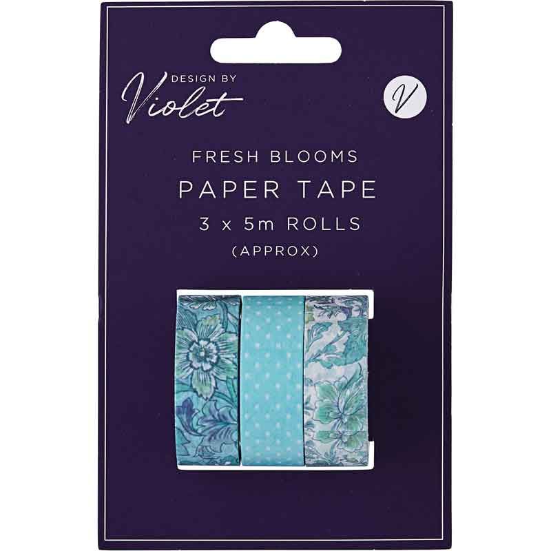 Paper Tape 3PK 5m Fresh Blooms Design