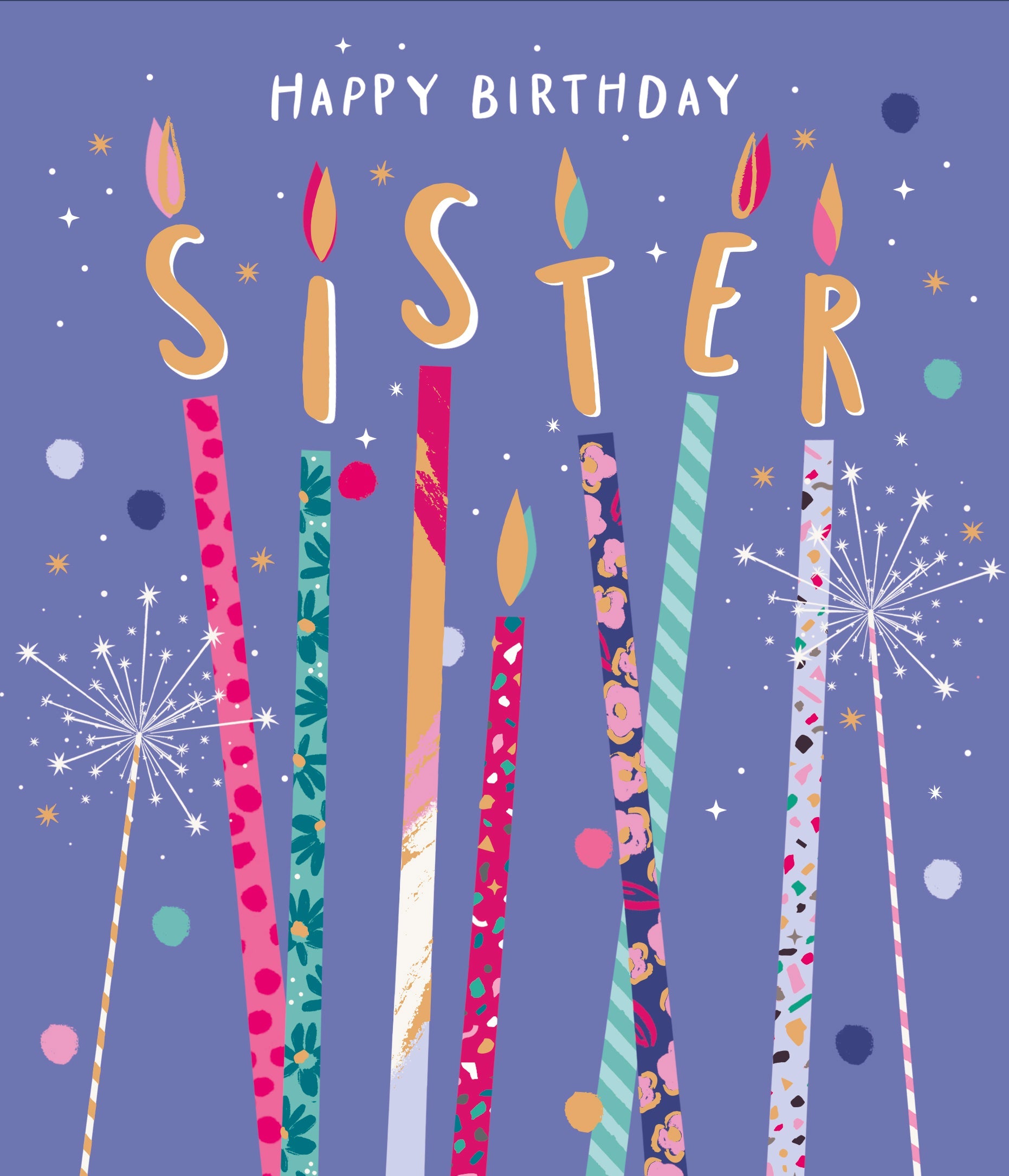 Sister Birthday Purple Candles