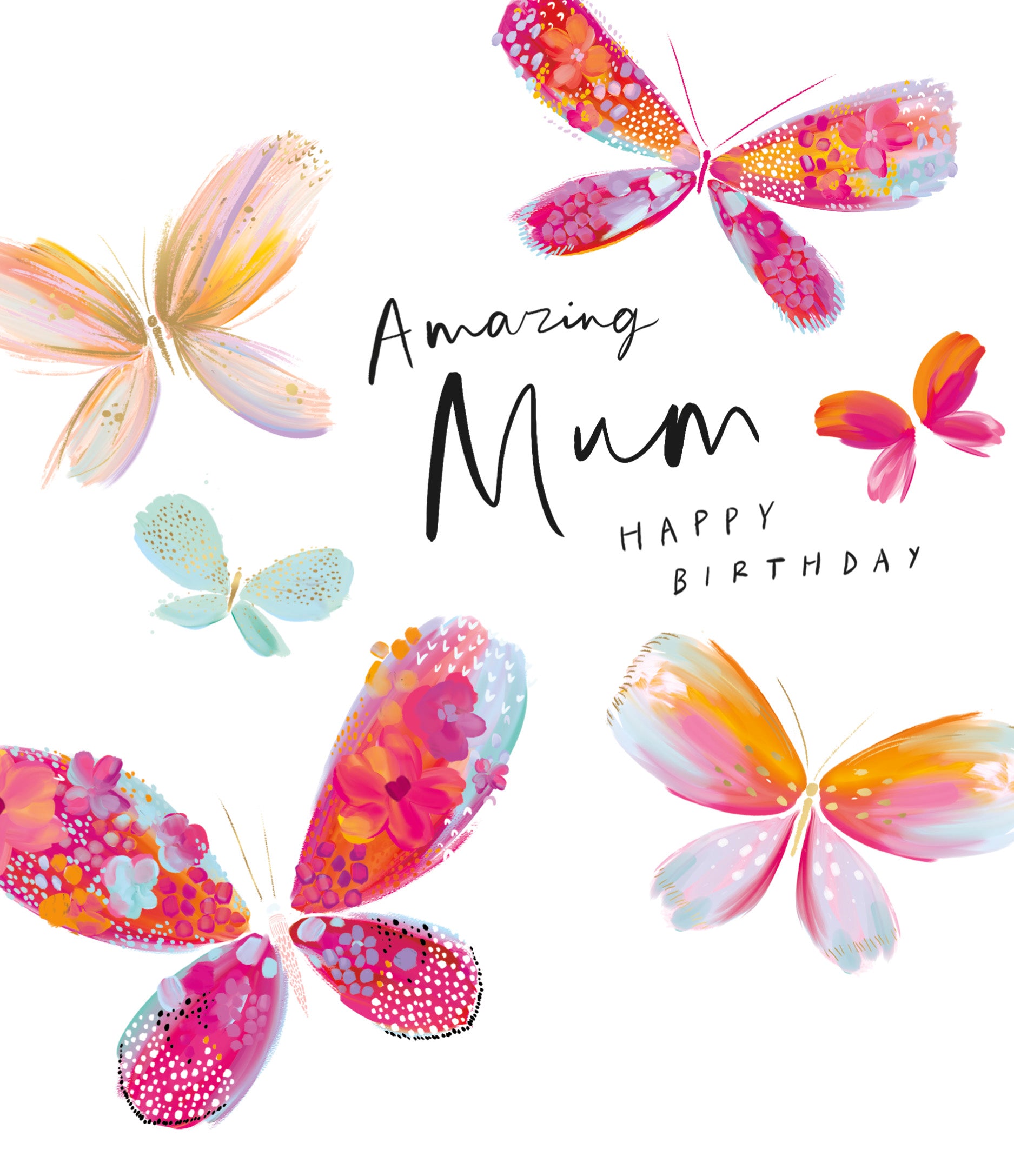 Mum Birthday Bold Butterflies