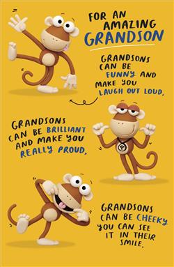 Birthday Card For Grandson -