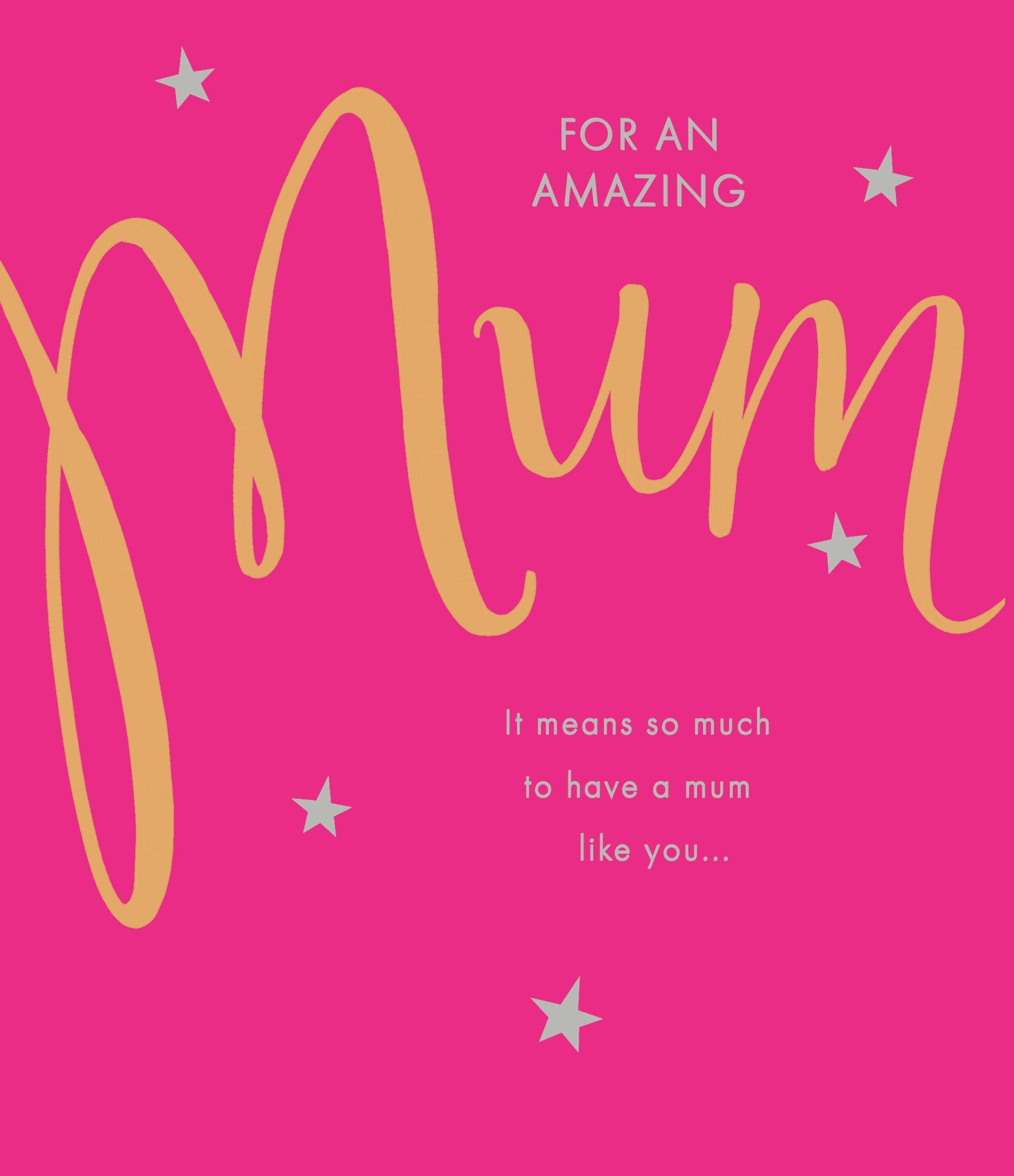 Mum Birthday Fucsia Gold Elegant