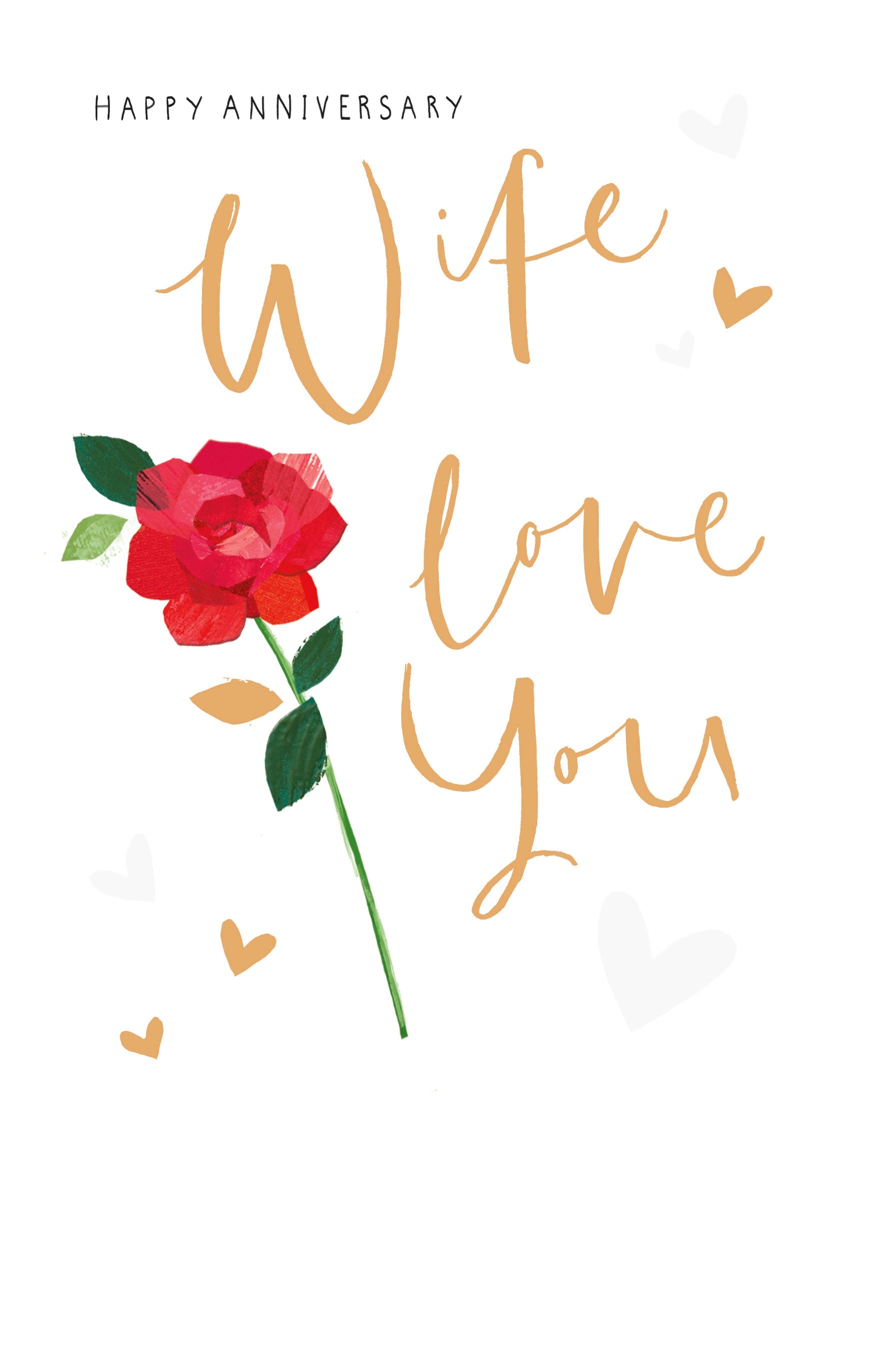 Wife Anniversary Card – Modern Rose