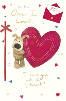 One I Love Valentine's Card Boofle Pull-out