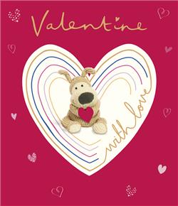 General Valentine's Card Cute Boofle inside the heart Design