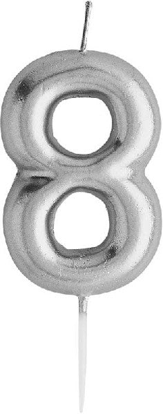 Silver nr. 8 Candle