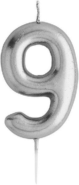 Silver nr. 9 Candle