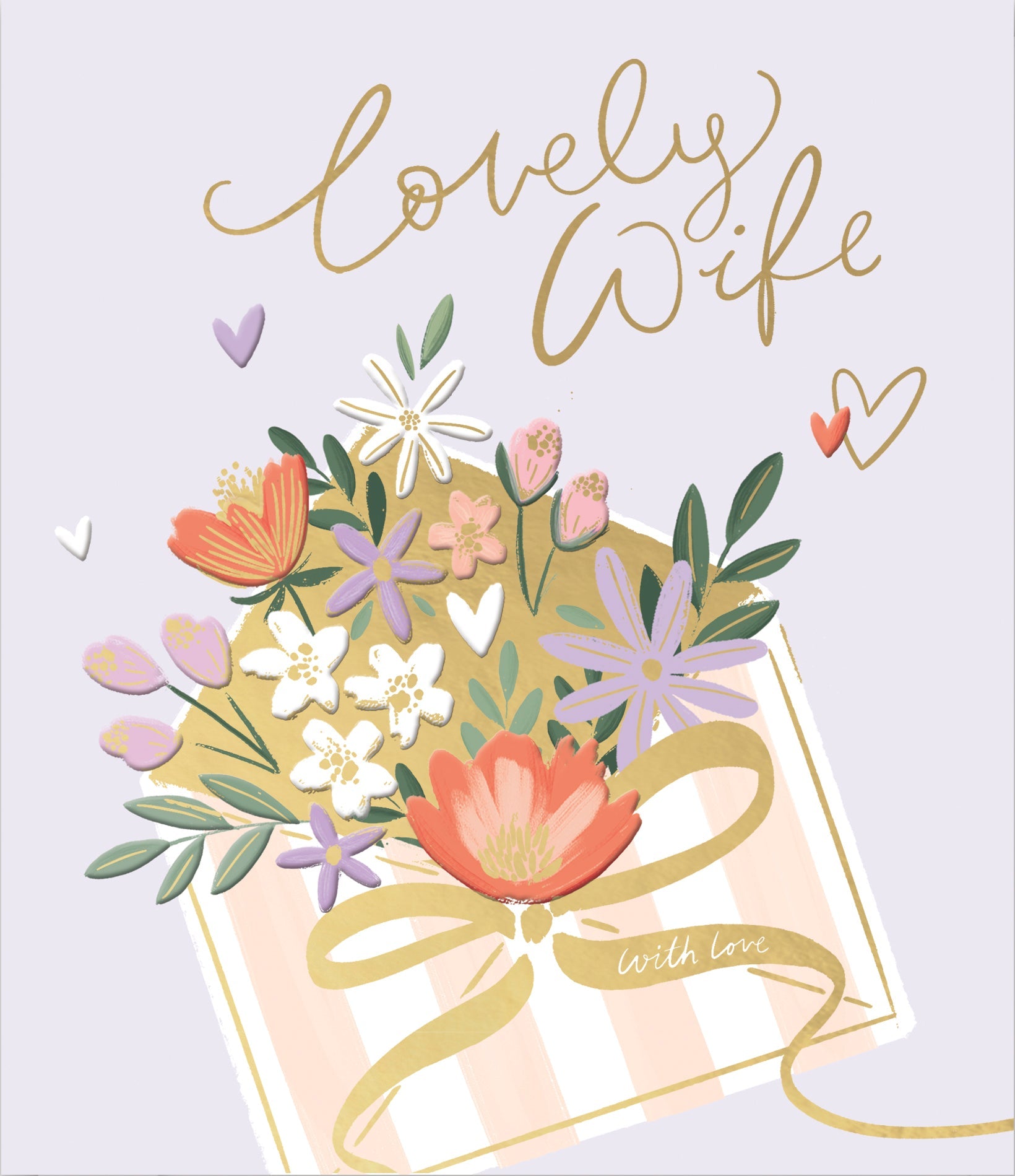 Wife Birthday Envelope With Flowers