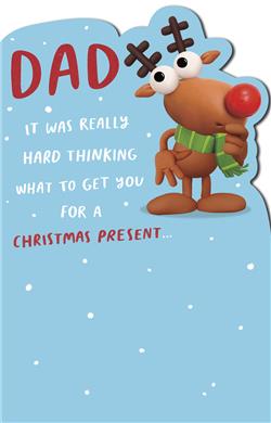 Dad Funny Reindeer Christmas Card
