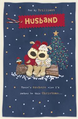 Husband Cute Boofle Christmas Card