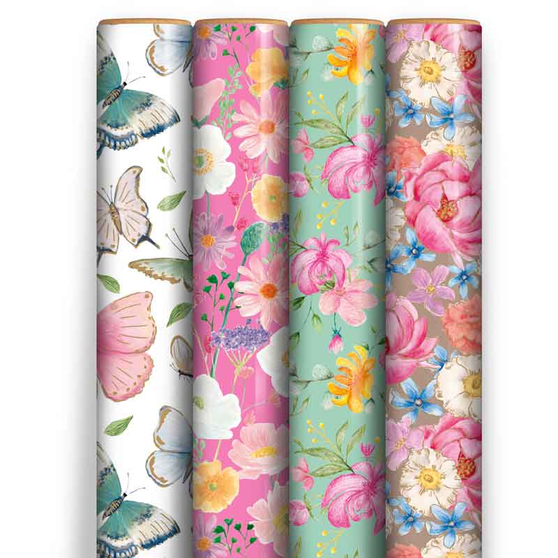 Roll Wrap 3m Floral Open Designs