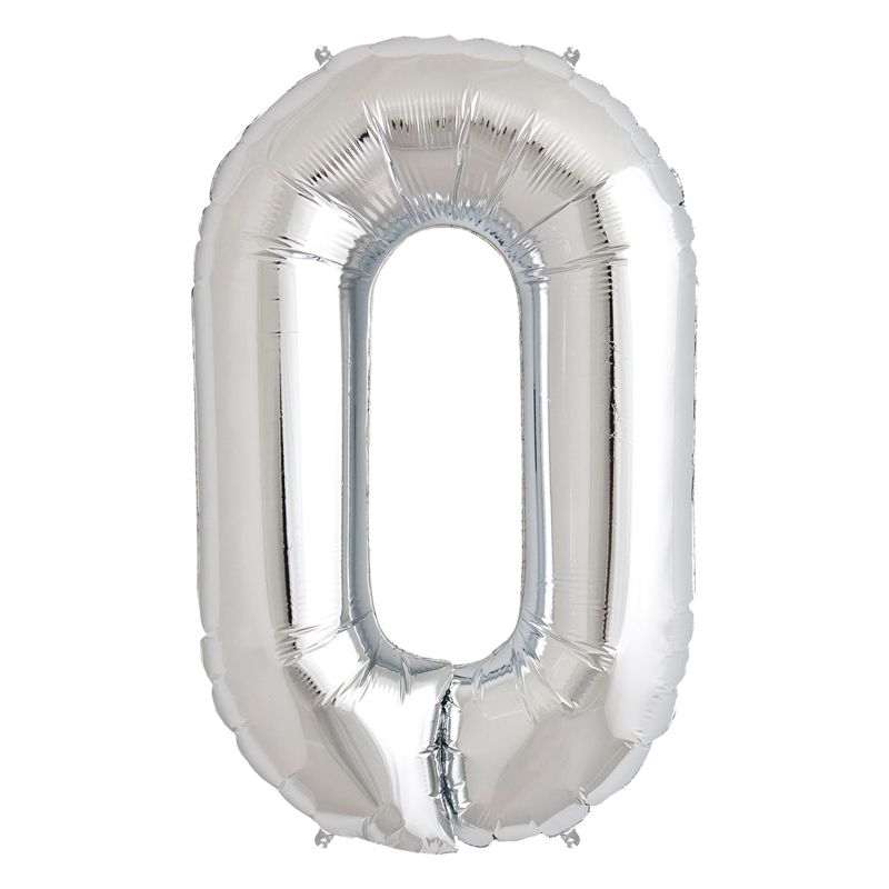 Supersize Silver Foil Balloon Nr. 0