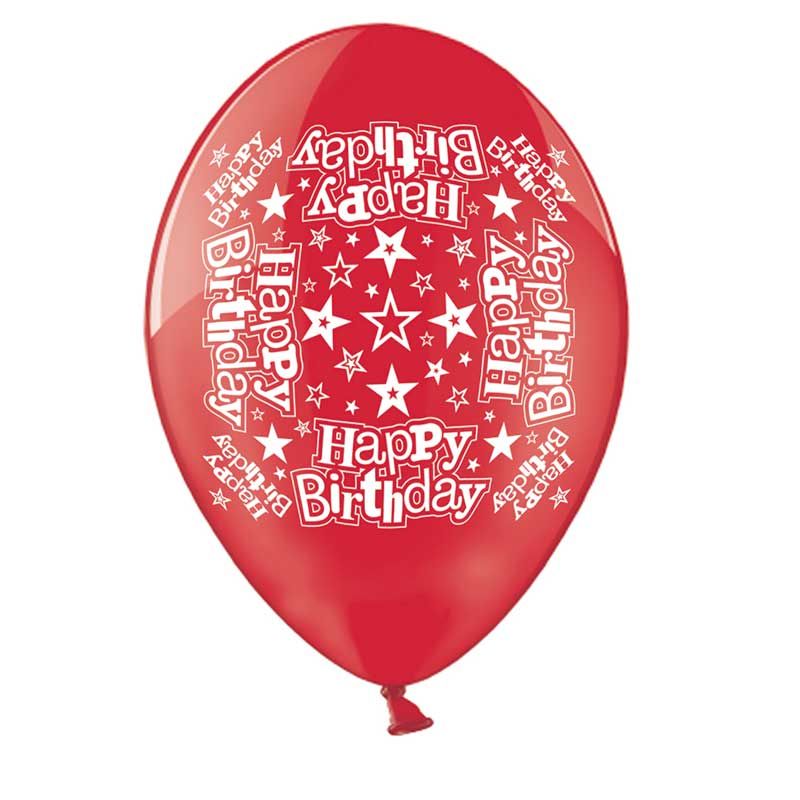 Pack 10 Happy Birthday Latex Balloons