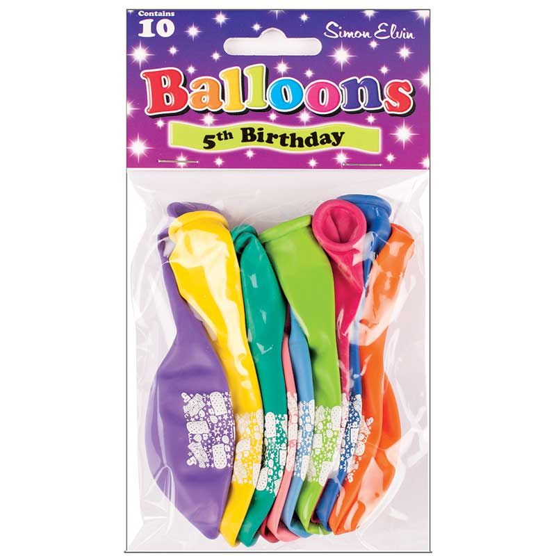 Age 5 Latex Balloons