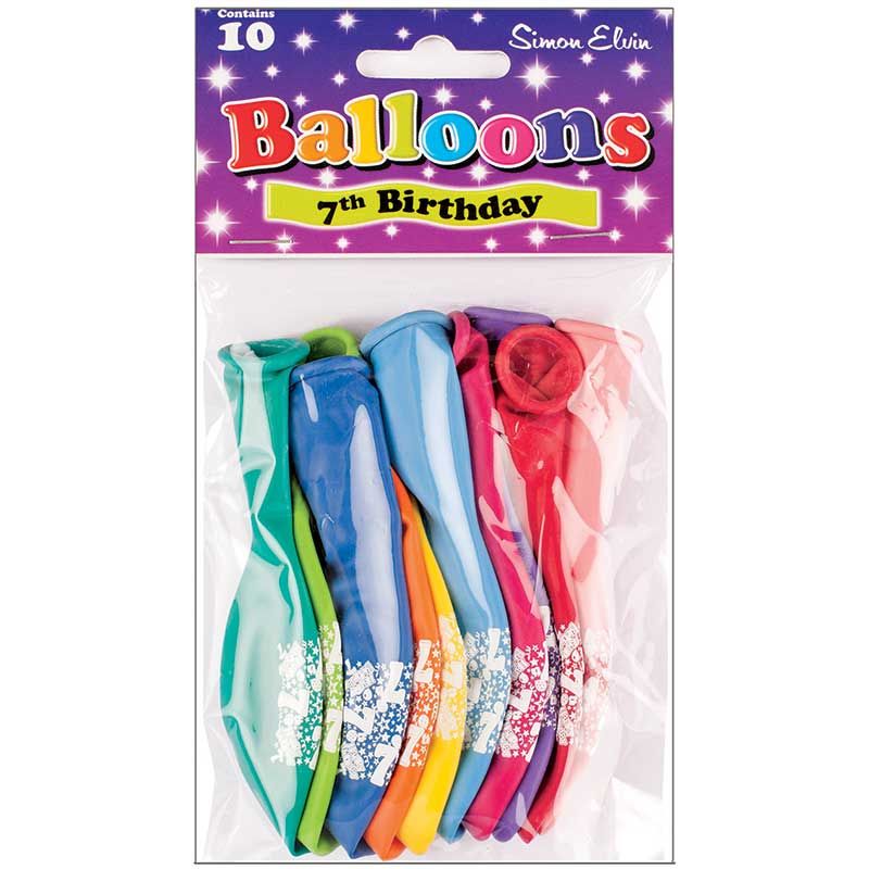 Age 7 Latex Balloons