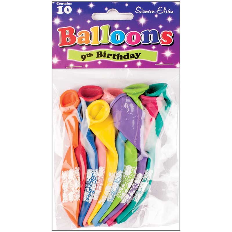 Age 9 Latex Balloons