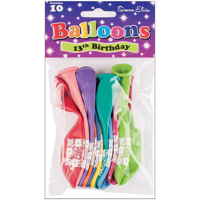 Age 13 Latex Balloons