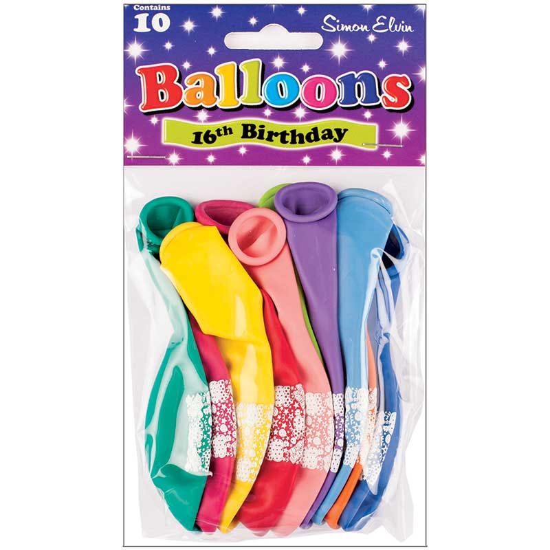 Age 16 Latex Balloons