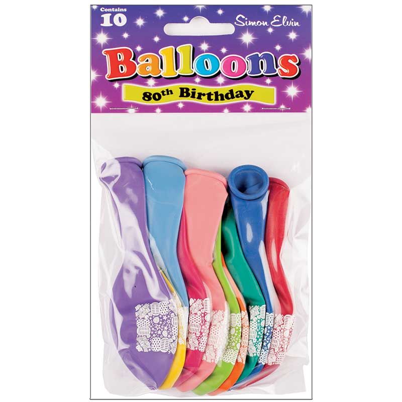 Age 80 Latex Balloons