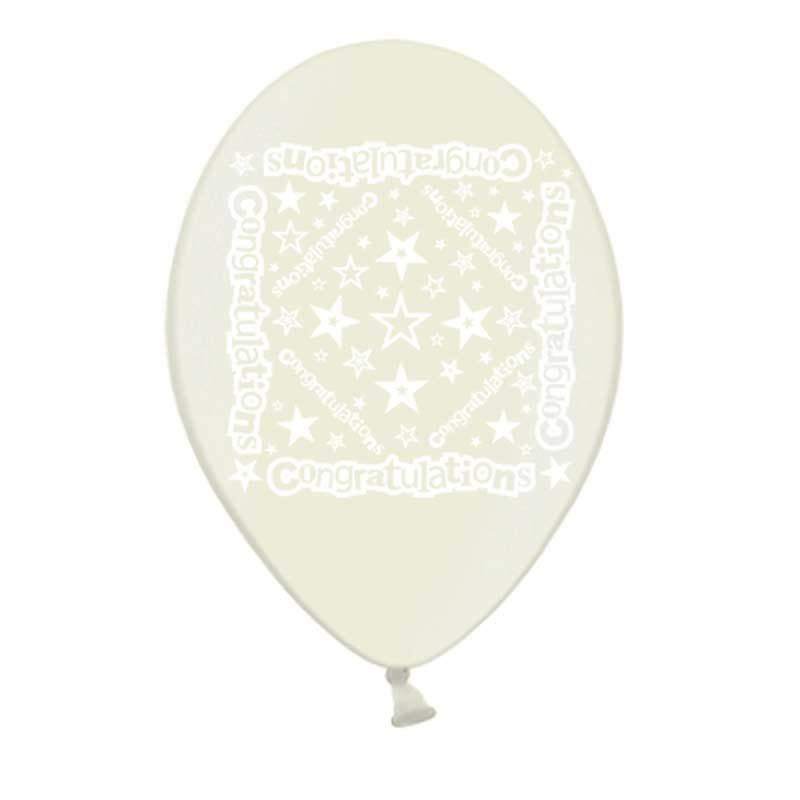 Pack 10 Congratulations Latex Balloons