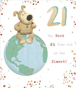 Happy 21st Birthday Card - Boofle
