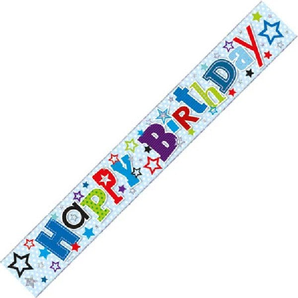 Happy Birthday Banner Blue