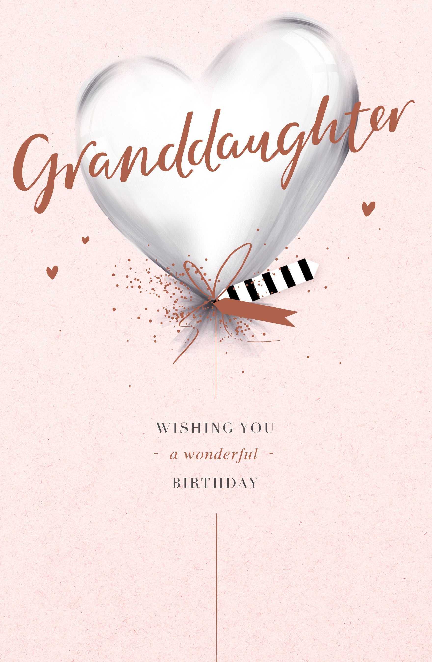 Granddaughter Birthday Pastel Pink Heart Balloon