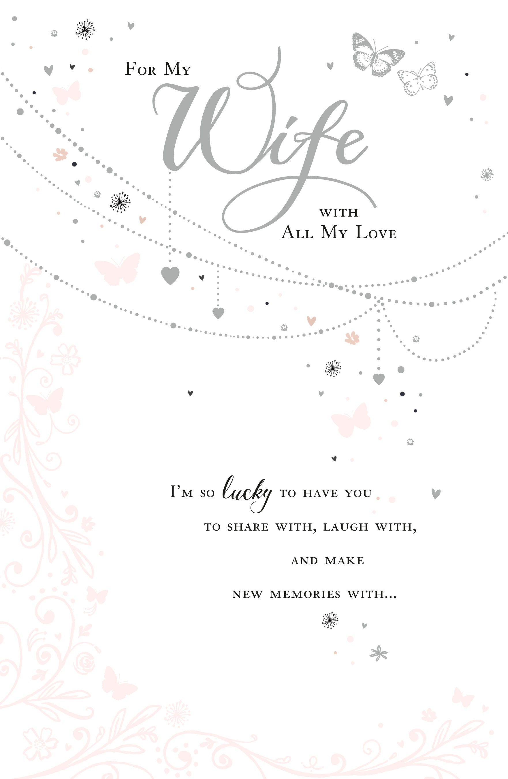 Wife Birthday Silver Letters and Stars