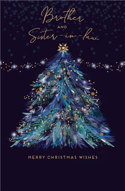 Brother & Sister-in-Law Christmas Tree Christmas Card