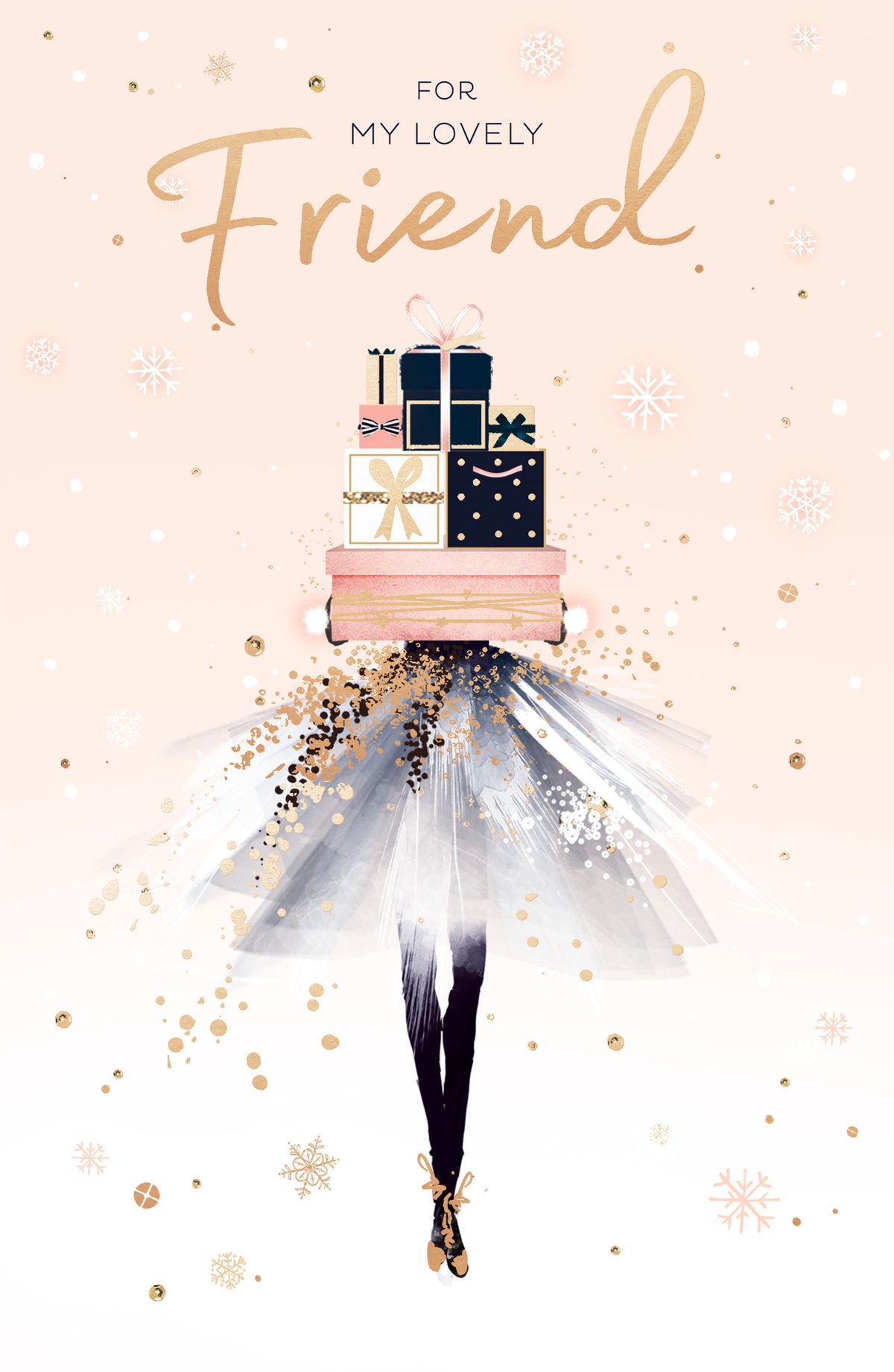 Friend Elegant Festive Gift Christmas Card