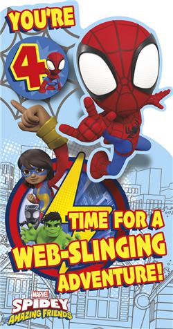 4th Birthday Spidey Badge