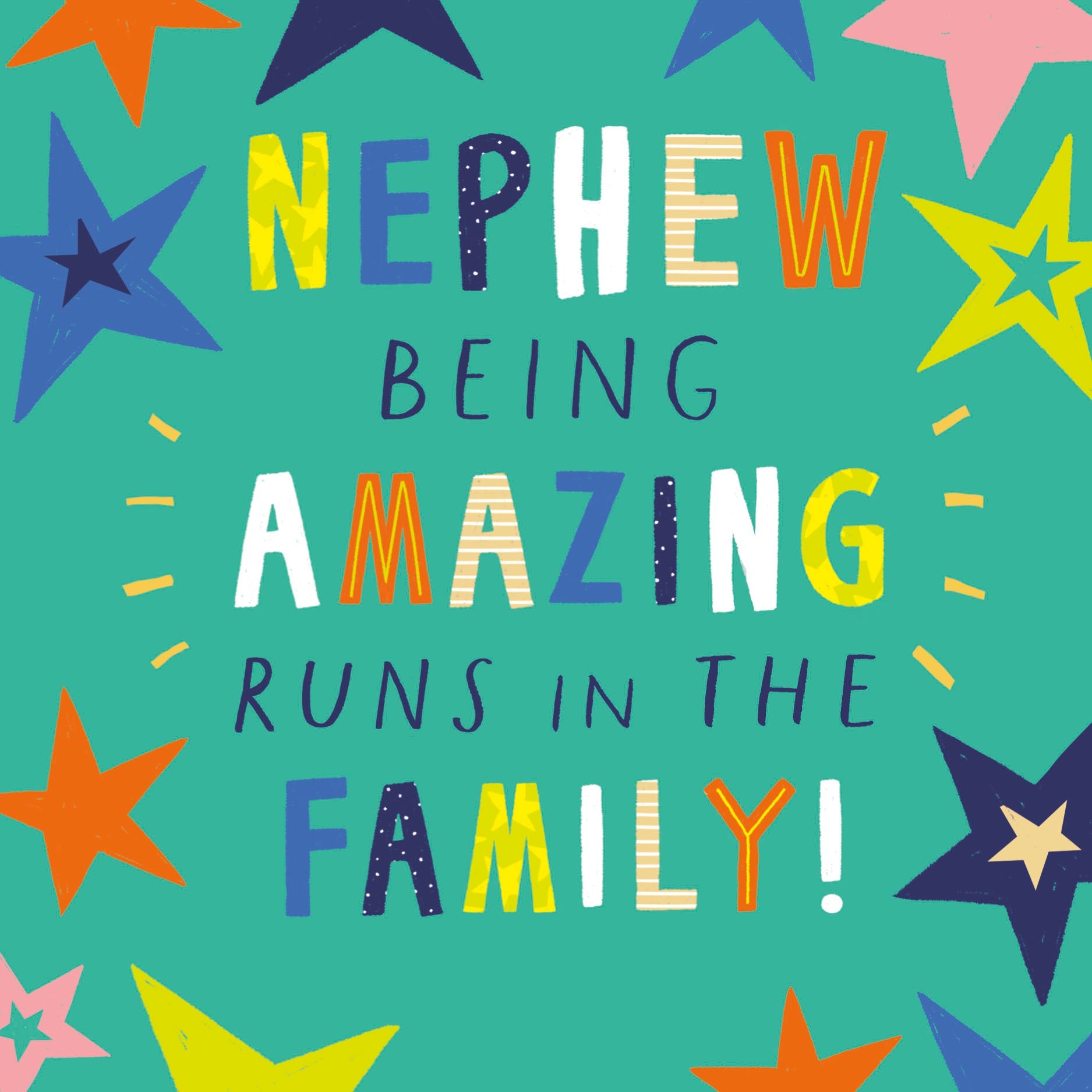 Birthday Card Nephew Stars
