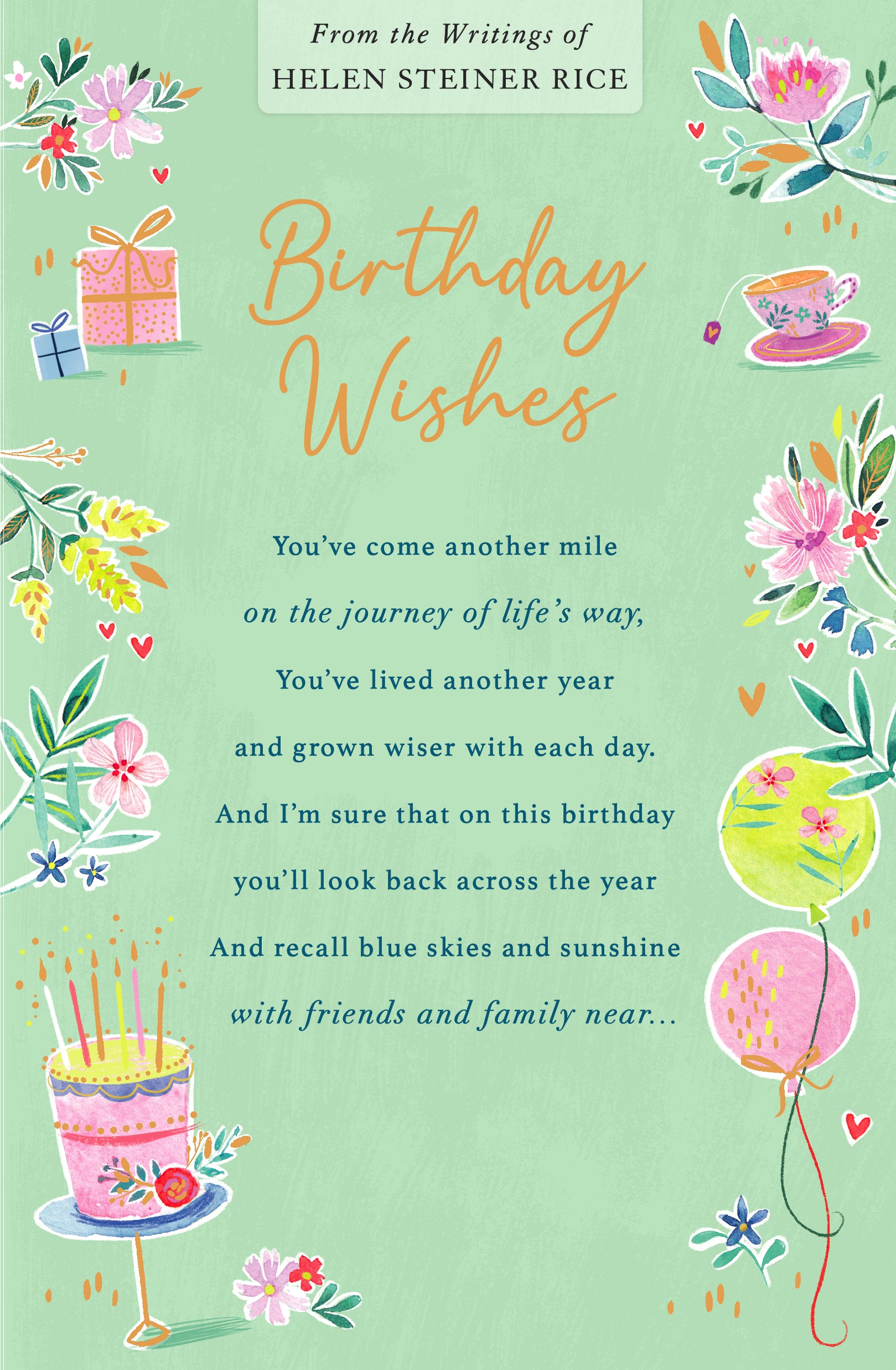 Birthday Wishes Traditional Verse Helen Steiner