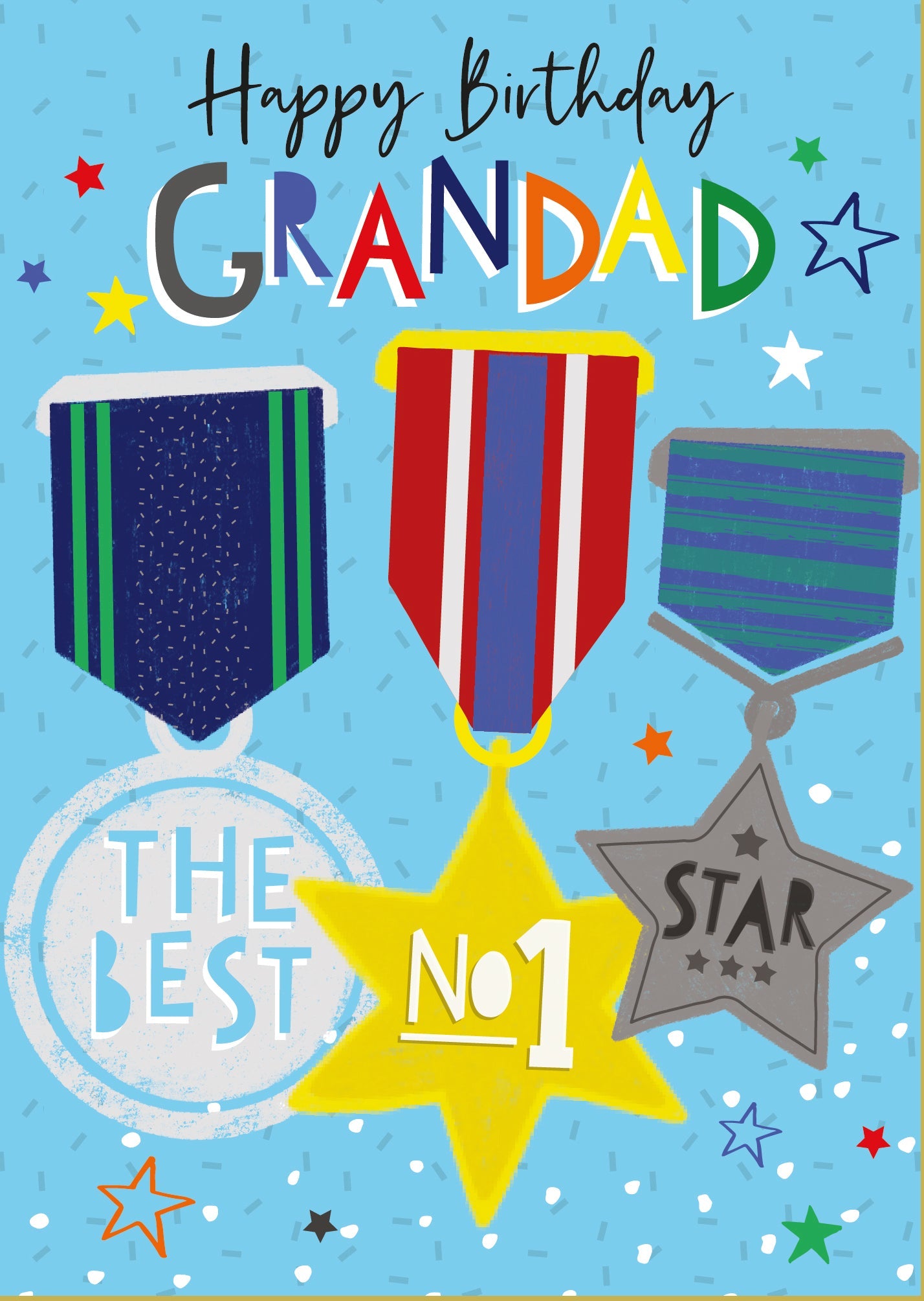 Grandad Medals Birthday Card