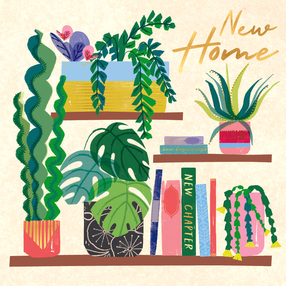 New Home Books on the shelf