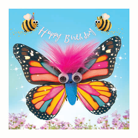 Fluff Happy Birthday Butterfly