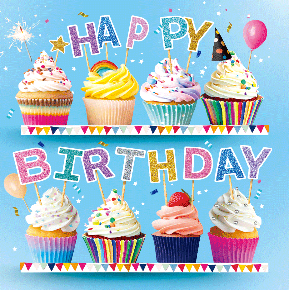 3D General Birthday Cupcake