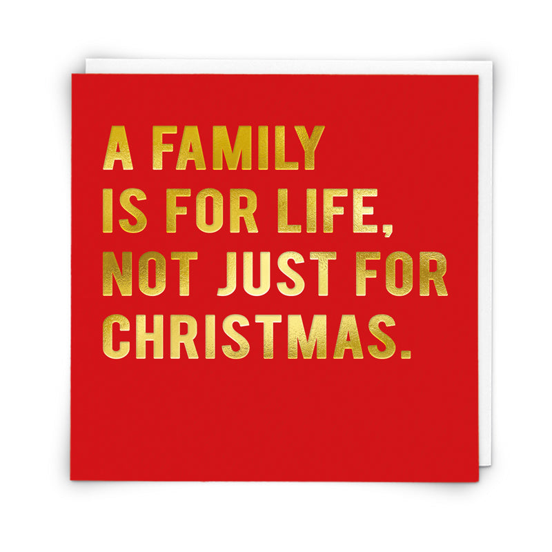 Family Is for Life Funny Christmas Card