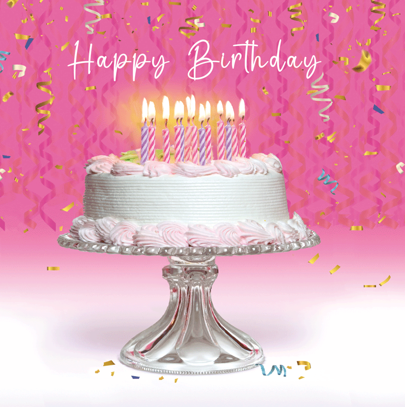 3D General Birthday Pink Cake