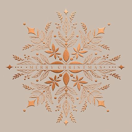 Foliage Snowflake Christmas Card