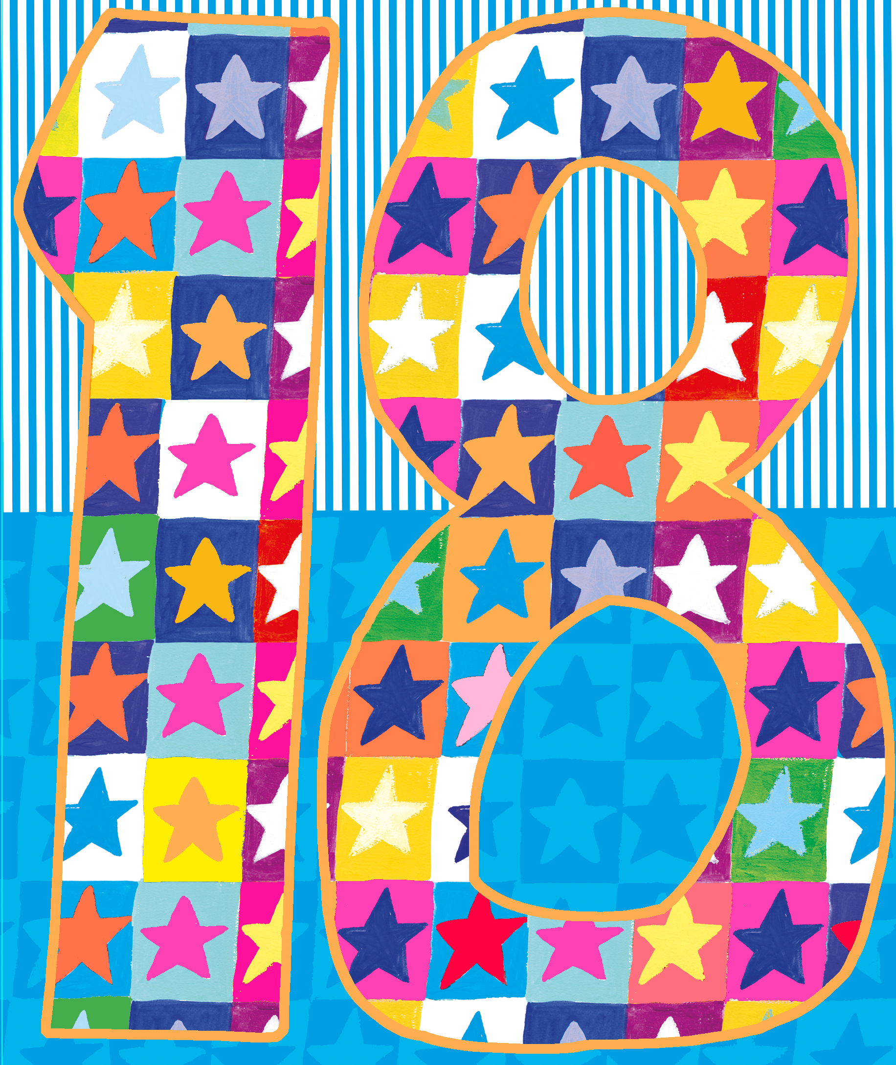 18th Birthday General Neon Modern