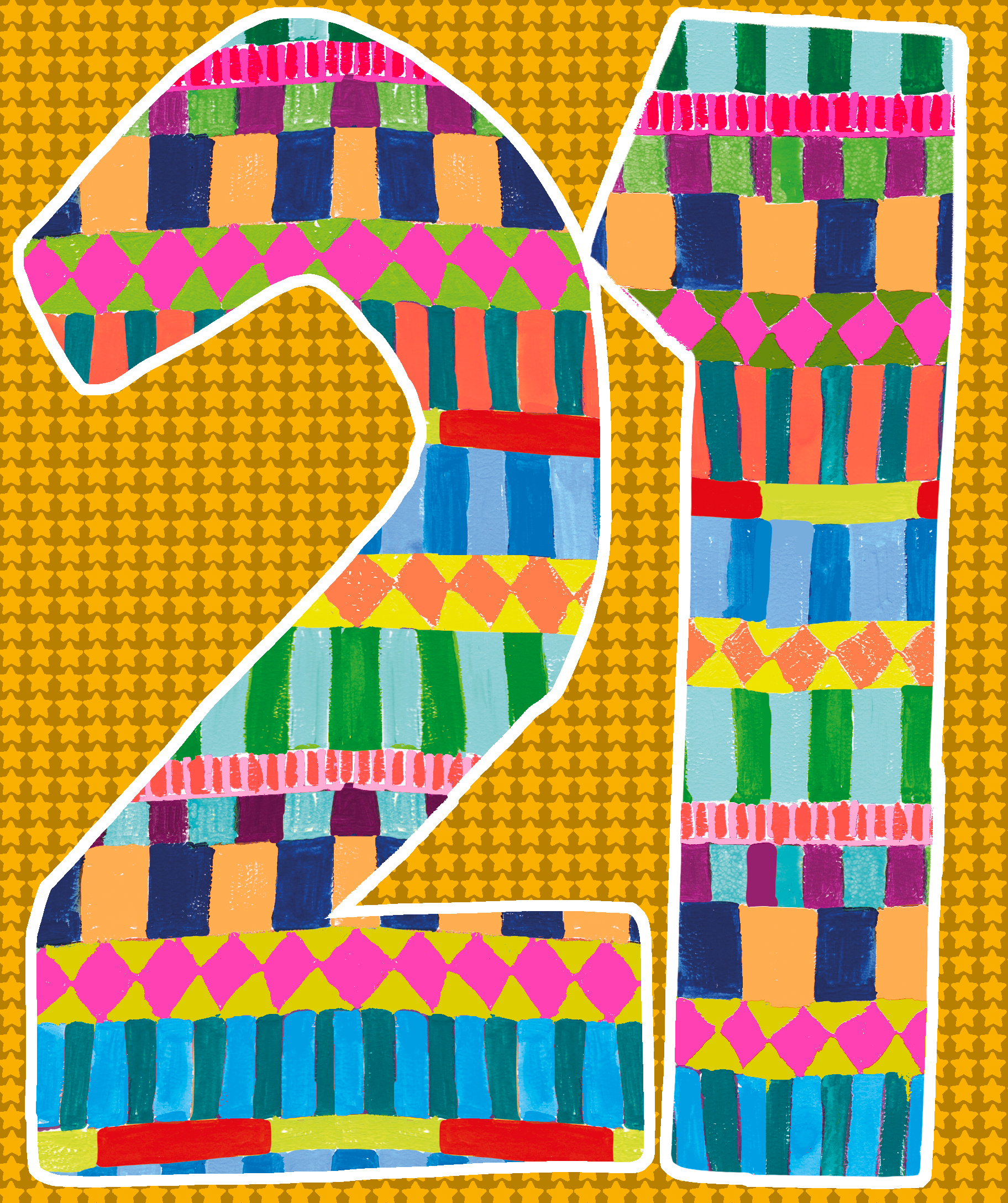 21st Birthday General Neon Modern