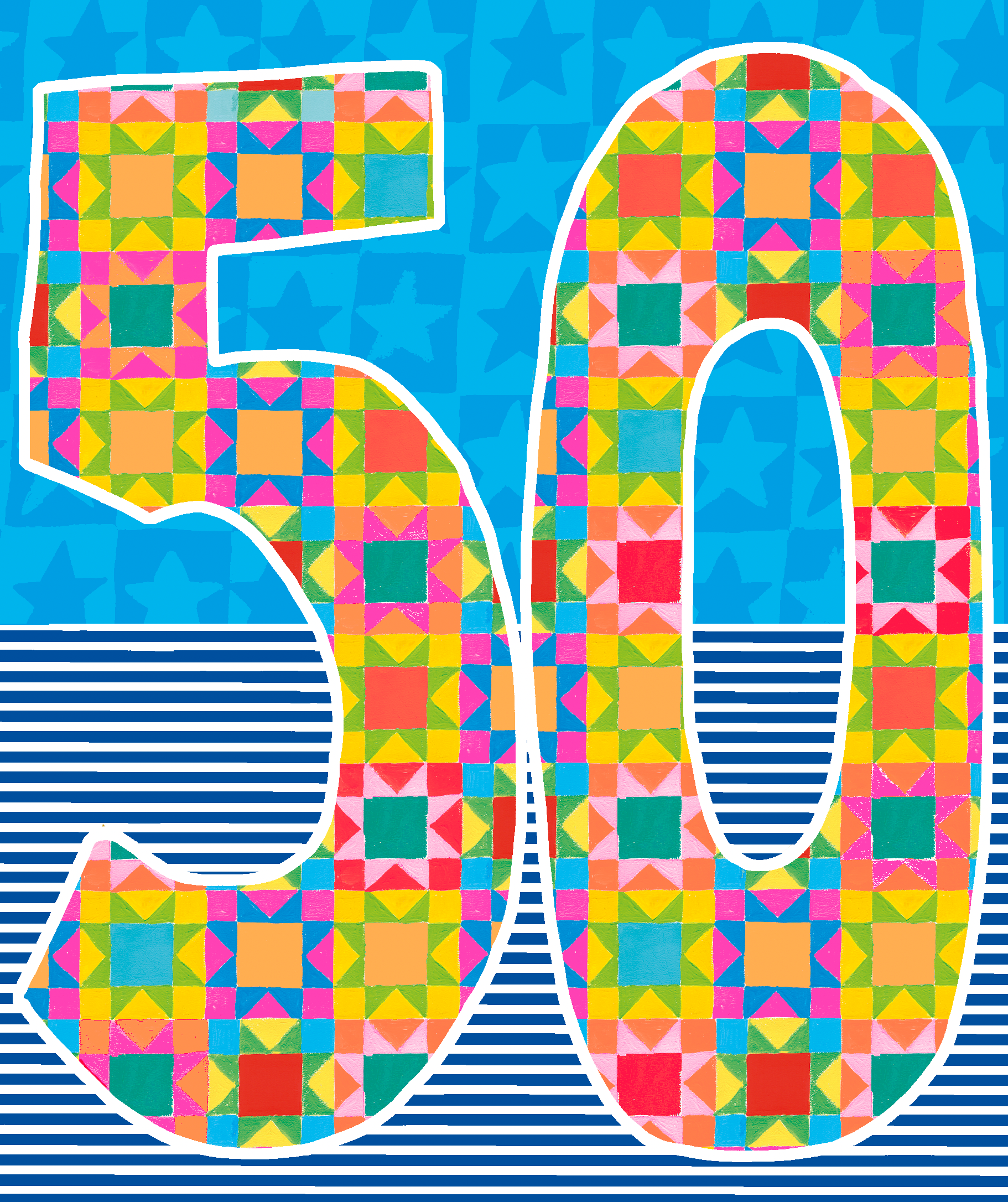 50th Birthday General Neon Modern