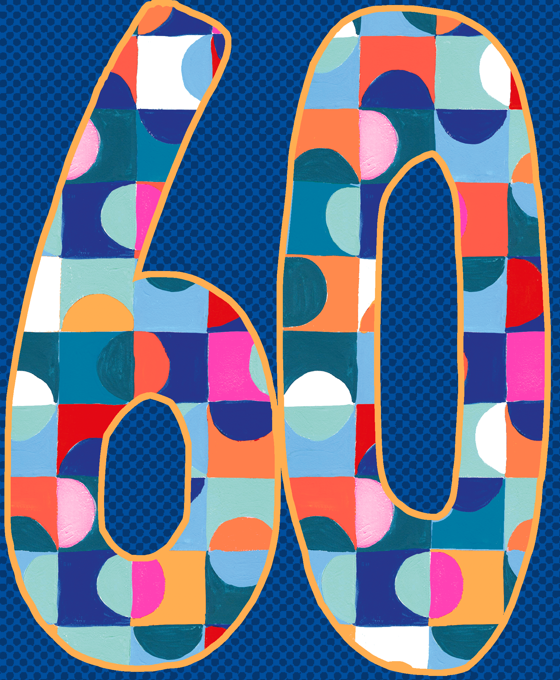 60th Birthday General Neon Modern