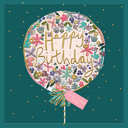 Happy Birthday Balloon Green