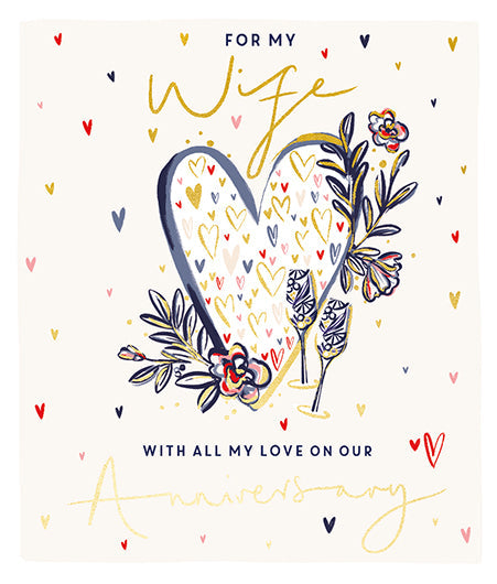 Wife Anniversary with all my Love on Our Anniversary Card