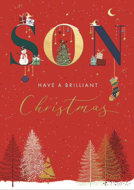 Son Winter Decorations Christmas Card