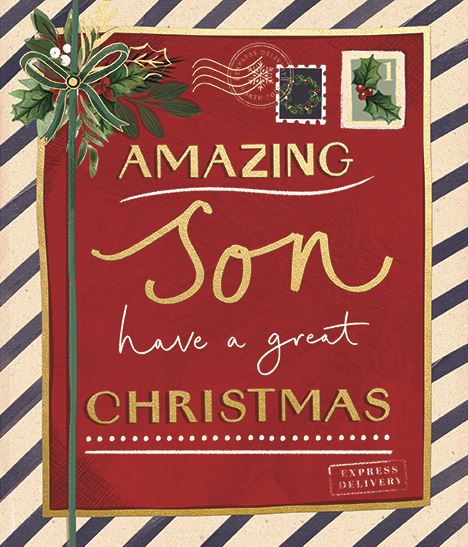 Son Shooting Star Christmas Card