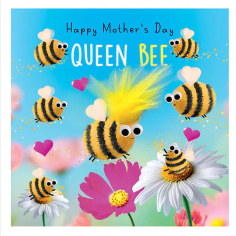 Fluff Mum Queen Bee Mother's Day Card