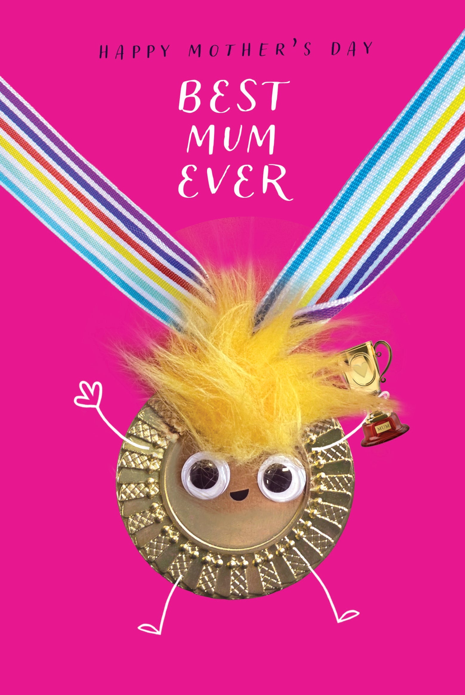 Fluff Medal Best Mum Ever Mother's Day Card